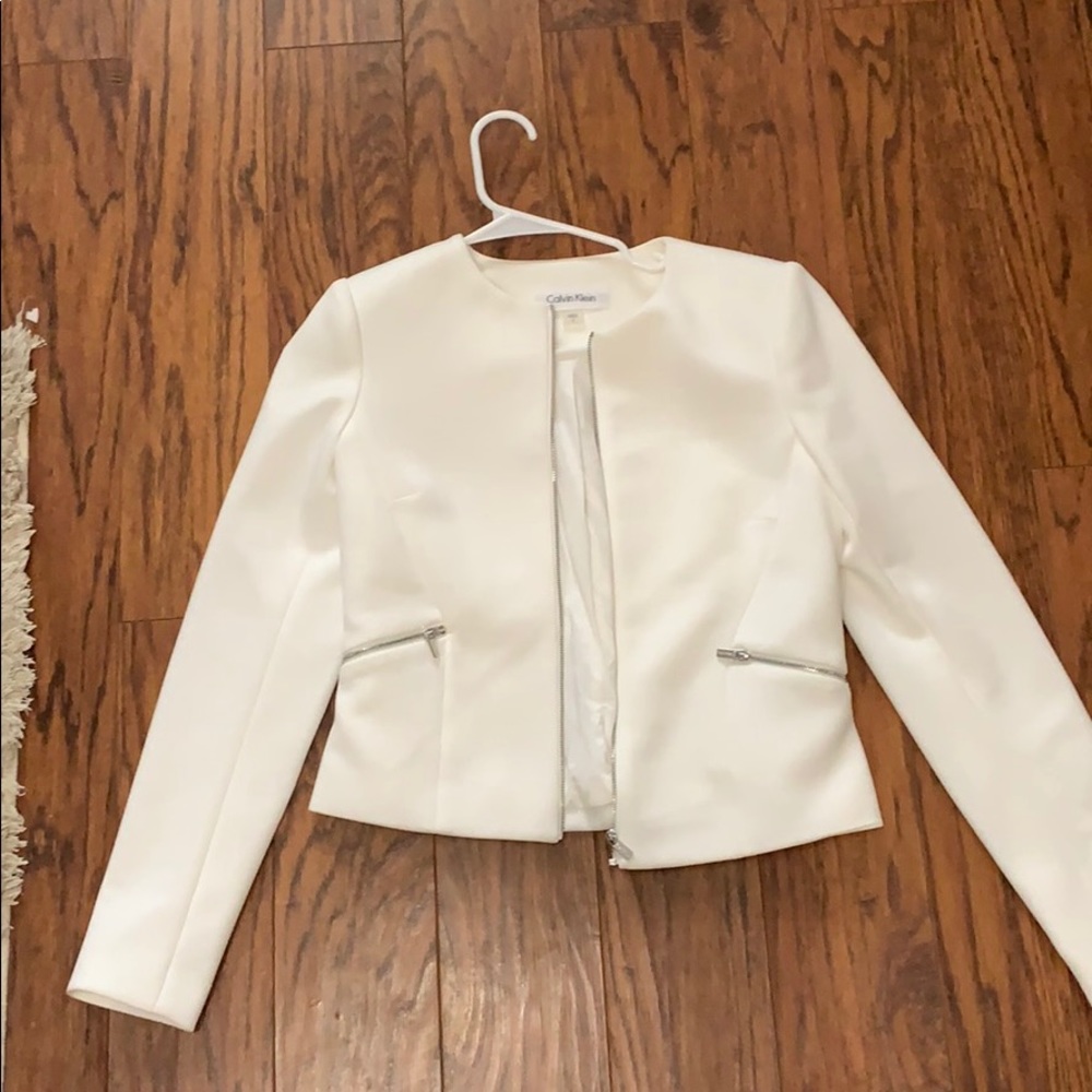 White Calvin Klein blazer